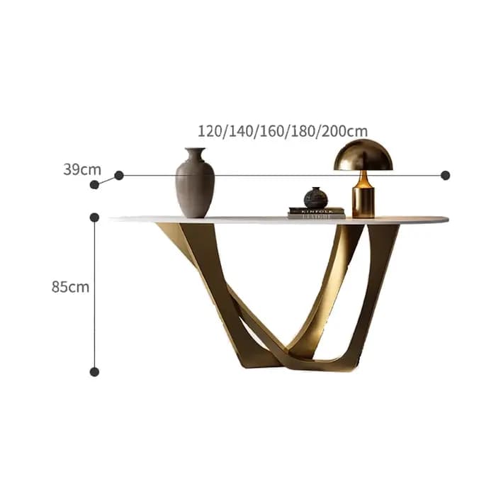Table console de luxe, design moderne et élégant, meuble de salon