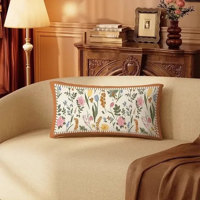 Housse de coussin rectangulaire pour canapé