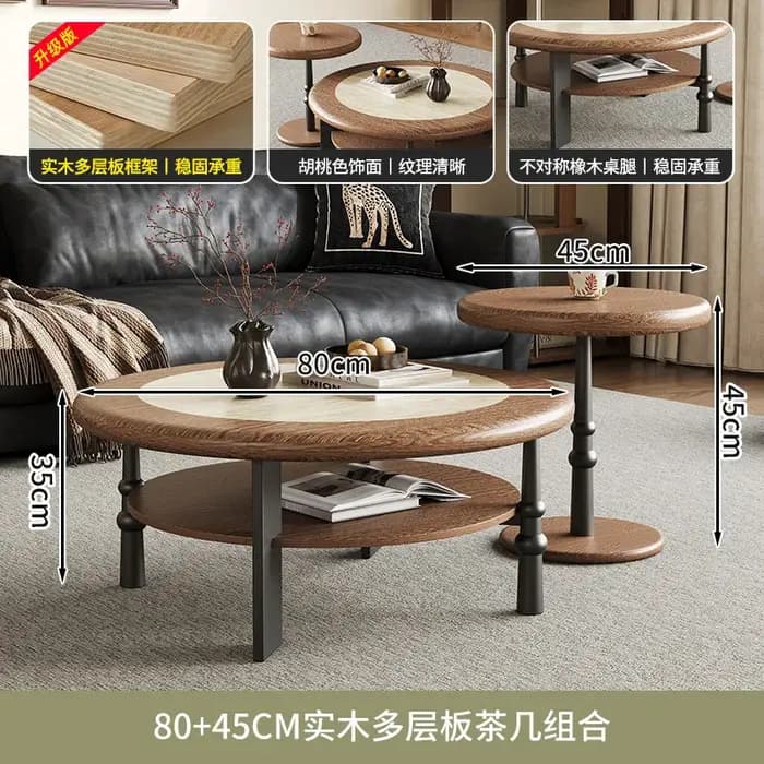 Tables basses rondes en bois