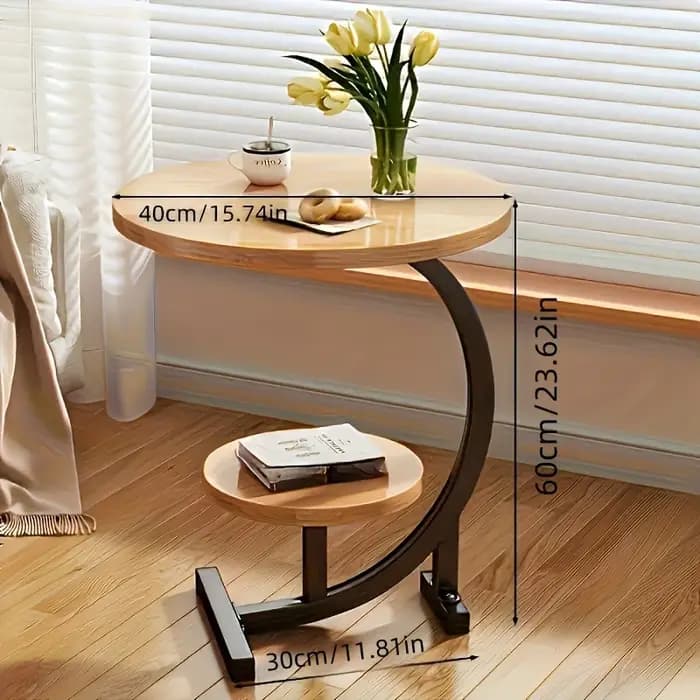 Table d'appoint ronde à plusieurs niveaux moderne