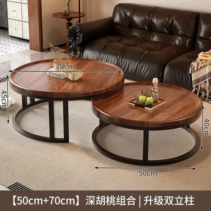 Tables basses rondes centrales Design en bois
