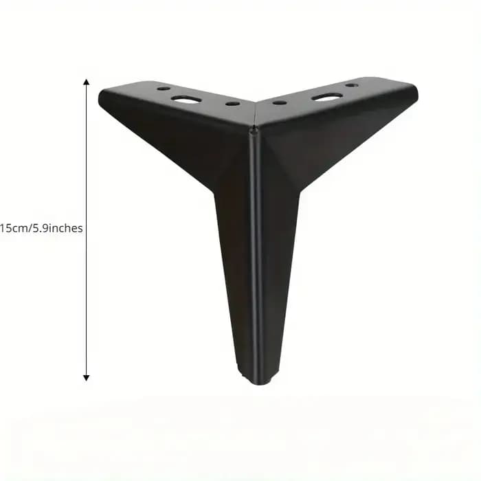 4 pièces de pieds de meubles européens de luxe de 15 cm, pieds de canapé en métal robustes, supports