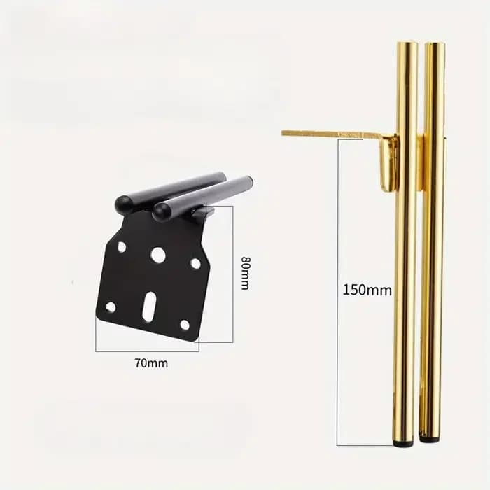 Pieds de meuble modernes en métal à double tube, banc de chevet, accessoires de table de luxe, pieds