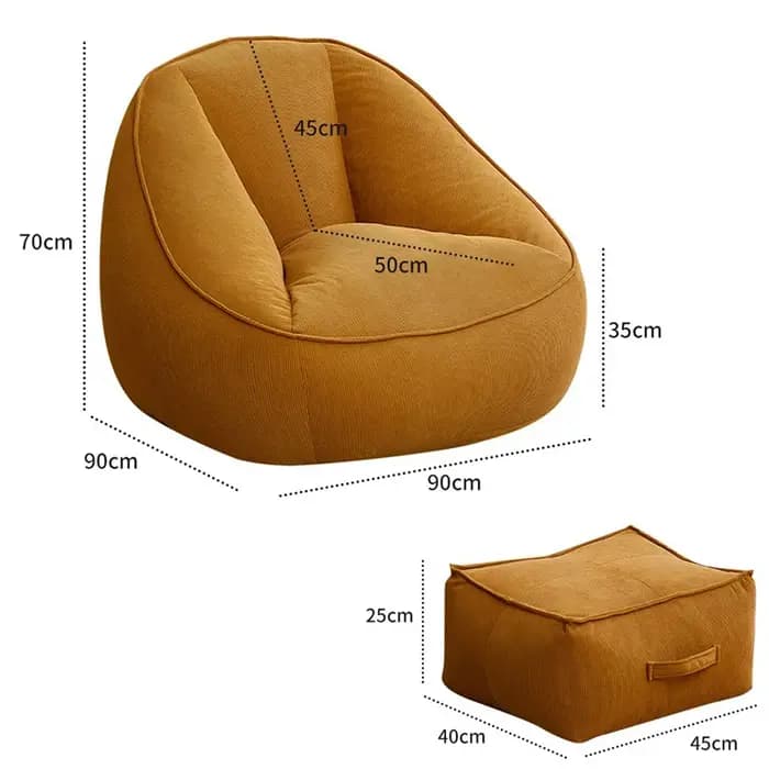 Fauteuil Poire Individuel Sans Cadre pour Salon