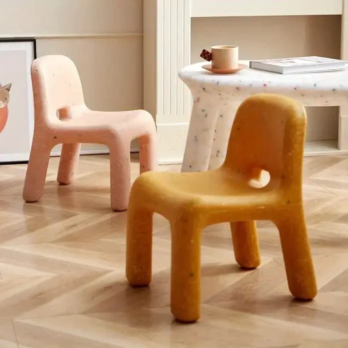 Chaise en plastique de Style nordique avec dossier