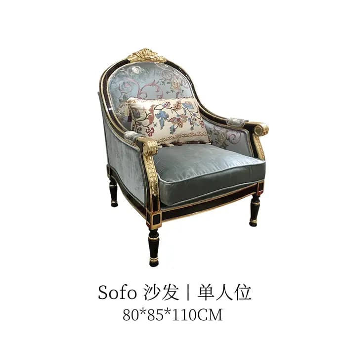 Ensemble de canapés en tissu de luxe royal français européen, 1123 pièces, en bois massif, meubles c