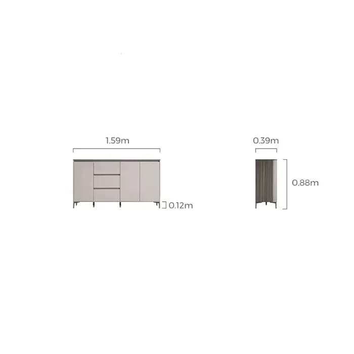 Tiroirs de rangement salon Whote étroit luxe gothique armoire