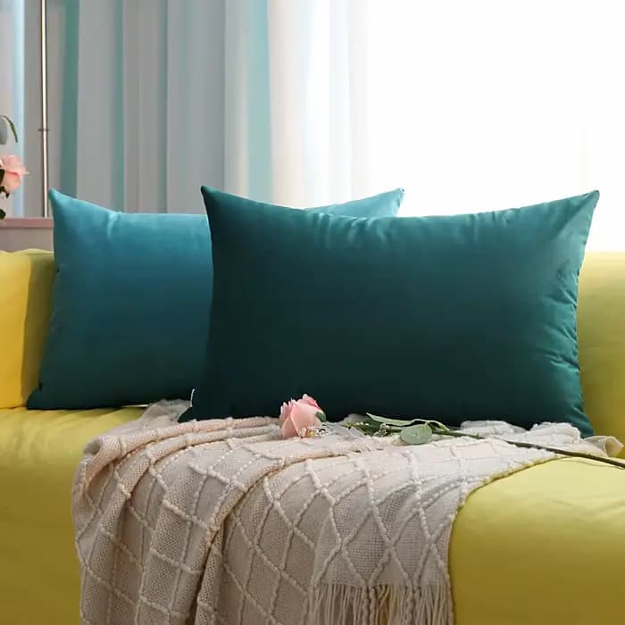 Housses de coussin en velours doux