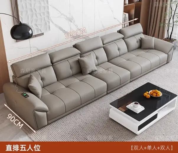 Canapé minimaliste moderne en cuir inclinable coin salon canapé relaxant confortable Muebles Para Ha