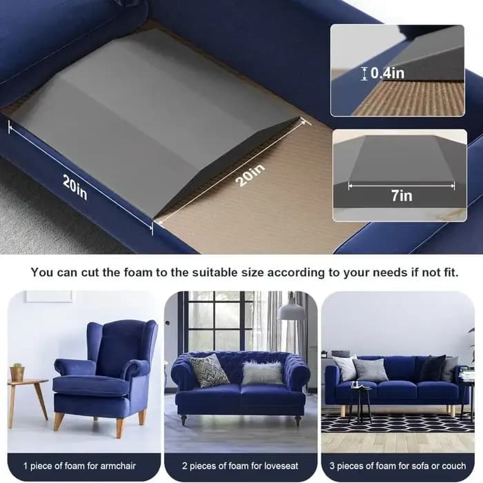 Support de coussin de canapé en éponge durable