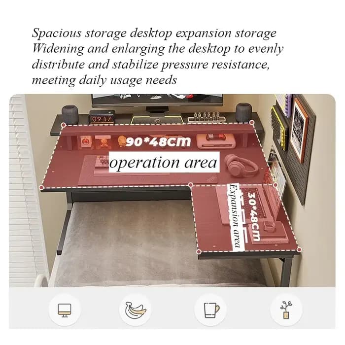 Lit de dortoir, bureau d'ordinateur, bureau de travail, lit superposé supérieur, lit superposé infér