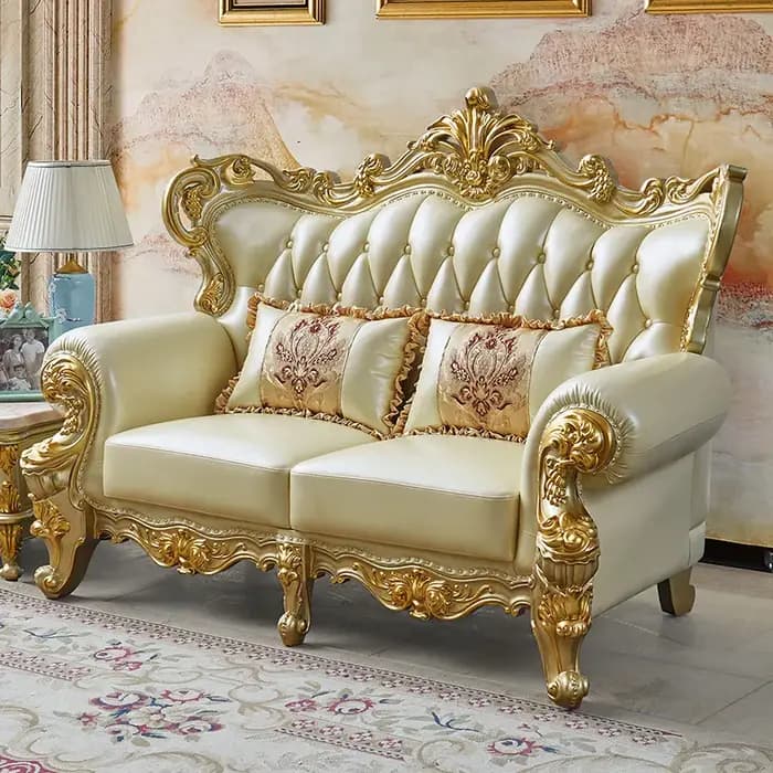 Canapé d'angle de luxe moderne en cuir véritable