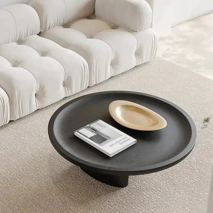 Tables basses industrielles nordiques rondes, tables basses consoles originales, meubles modernes po