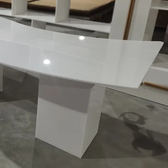 Tables à manger en acrylique blanc