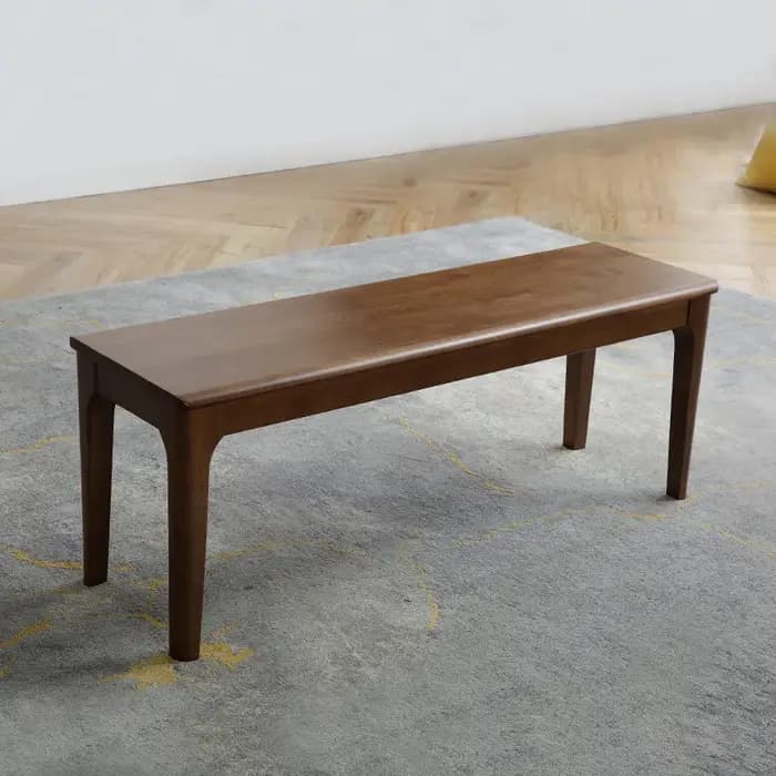 Banc en bois massif, banc de chevet, banc simple et moderne pour changer de chaussures, tabouret rectangulaire nordique pour table à manger domestique