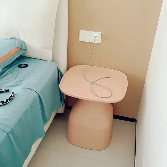 Table d'appoint de chambre à coucher en plastique