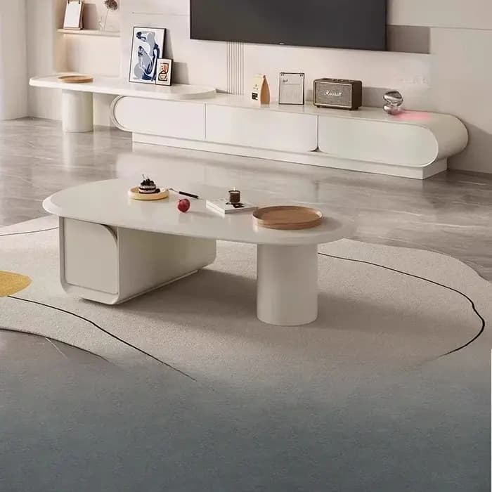 Meuble TV Moderne en Bois Massif