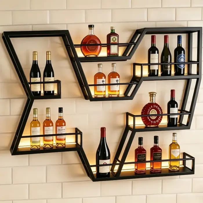 Petit meuble bar mural design pour barman