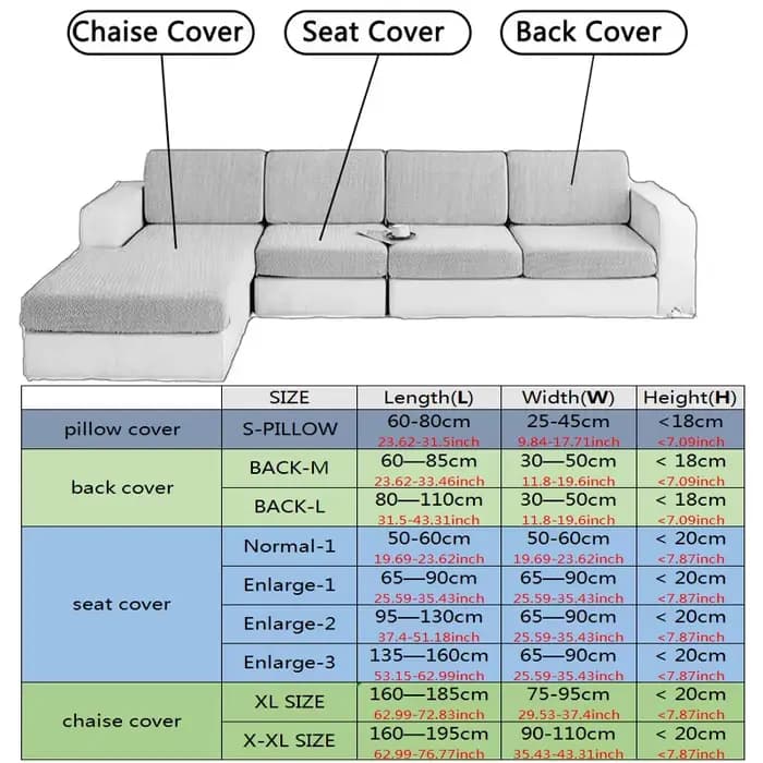Housse de coussin de siège de canapé extensible