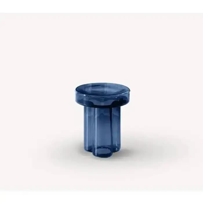 Table d'appoint ronde en verre transparent ambré, table basse créative minimaliste, décoration nordi