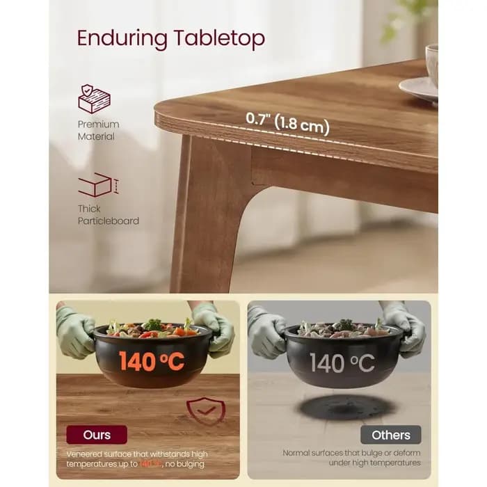Table à manger pour 4/6/8, table de cuisine extensible avec pieds coniques, transitions incurvées, p