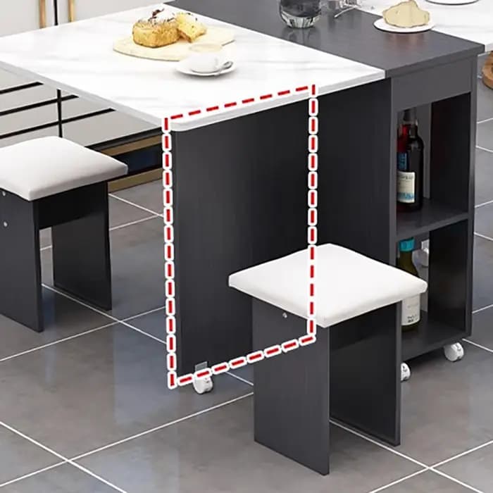 Table à manger pliante ensemble 4 chaises