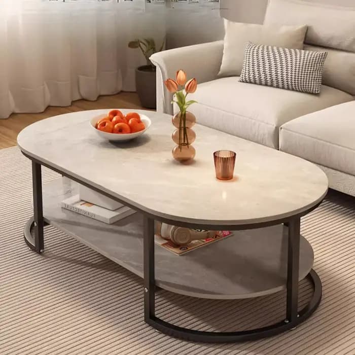 Table basse ovale blanche rangement salle à manger jeux De maquillage Tables basses Design Premium Mesa De Centro De Sala accessoires pour la maison