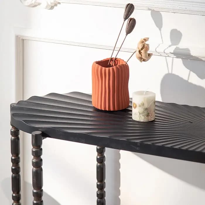 Table Console nordique noire moderne Kawaii Glam