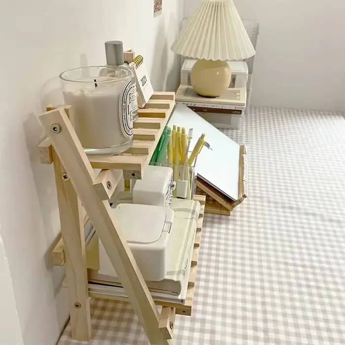 Support de rangement de bureau en bois