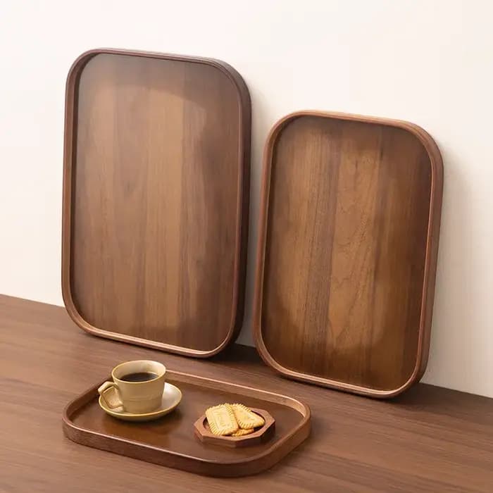 Plateau de service décoratif en bambou pour Table basse et décoration de maison