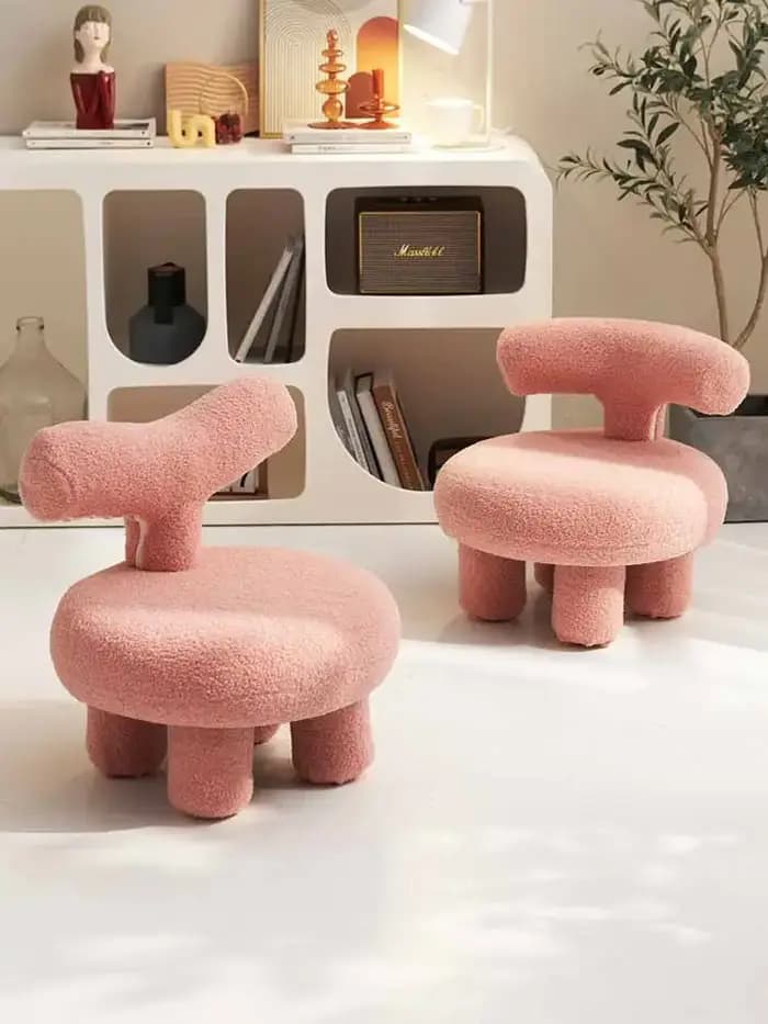 Chaise de canapé en laine d'agneau de luxe