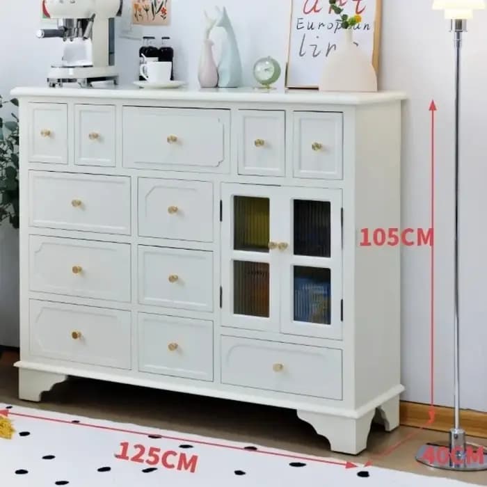 Armoire de salon artisanale au sol