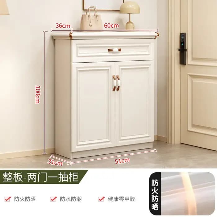 Meuble à chaussures multi-rangements blanc moderne pour entrée, bureau et couloir, Organisateur de c
