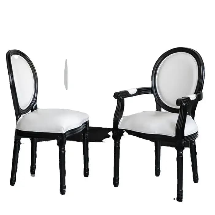 Chaises de salle à manger design imperméables, dossier de luxe, bras de trône, chaise de jeu, meuble