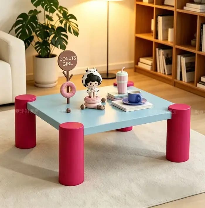 Table basse de service de luxe moderne en bois