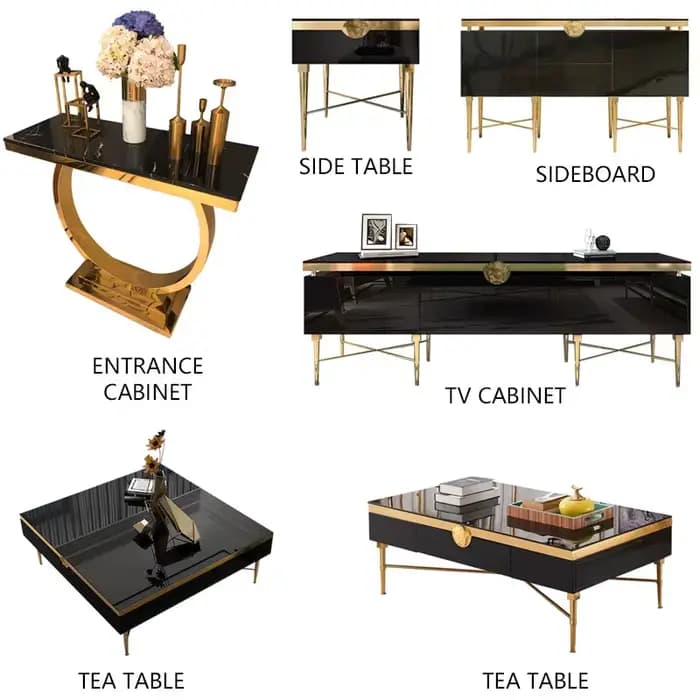 Table basse marocaine en acier inoxydable