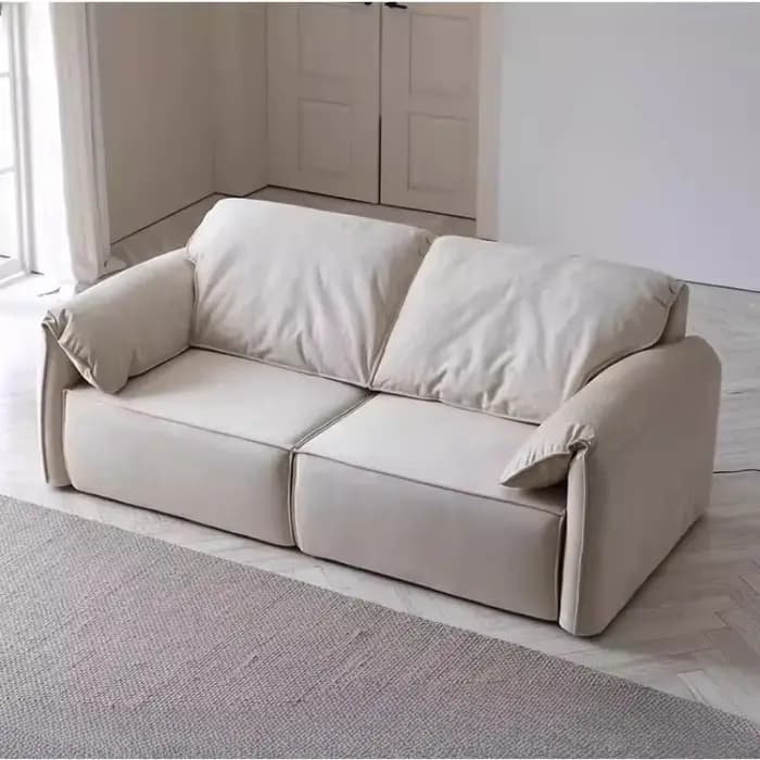 Canapé électrique beige 2 places avec accoudoirs, convertible pour appartements, canapé inclinable m