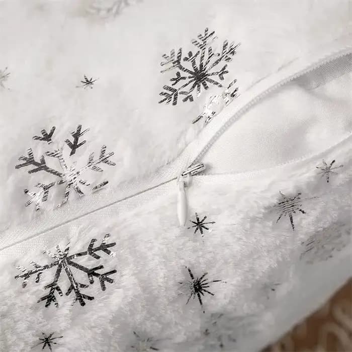 Juste de coussin en peluche de Noël pour canapé