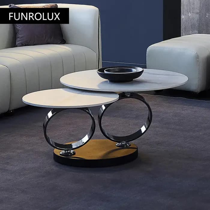 Table basse ronde en marbre