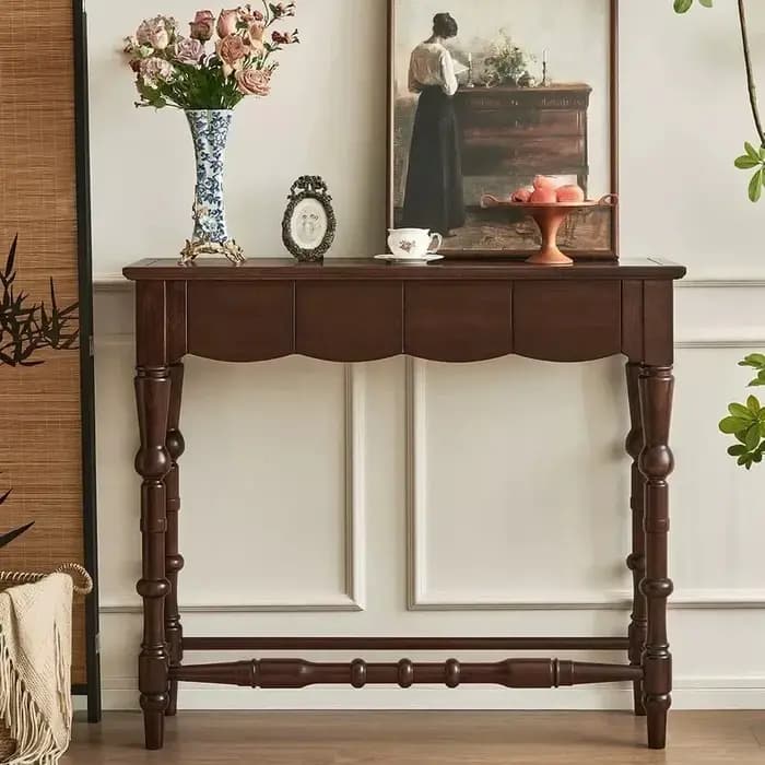 LXFrench table d'entrée vintage en bois massif