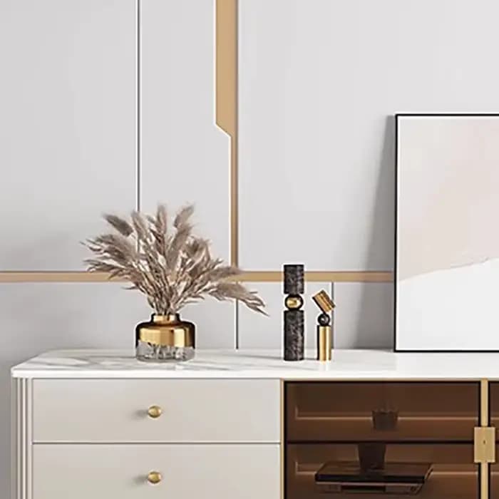 Moderne avec support meuble Tv français luxe beauté minimaliste