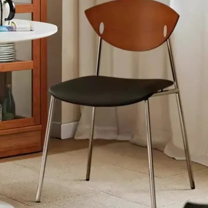 Chaise de salle à manger en bois massif du milieu du siècle, siège de luxe pour café, bistro, cadre