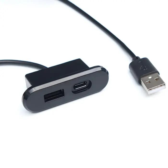 Prises encastrées sur Table 1 USB-A et 1 type-c prise de courant cachée de bureau intégrée avec rallonge de 1.2M