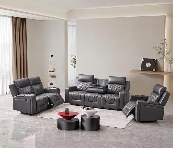Canapé inclinable moderne de luxe, siège d'amour, chaise de cinéma maison multifonctionnelle avec ti