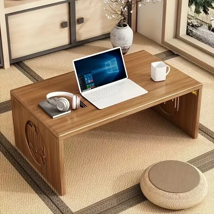 Table pliante polyvalente en bambou – Style japonais