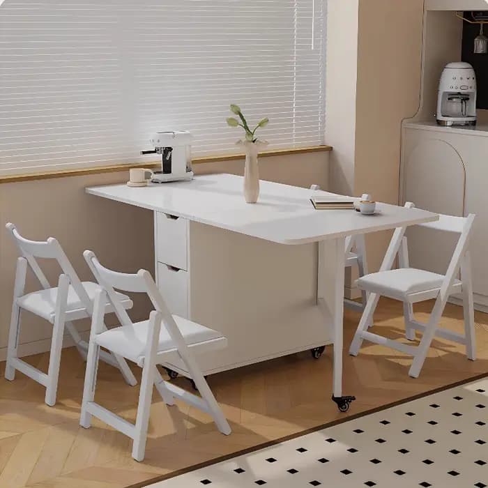 Table à manger d'appartement étanche Design nordique blanc