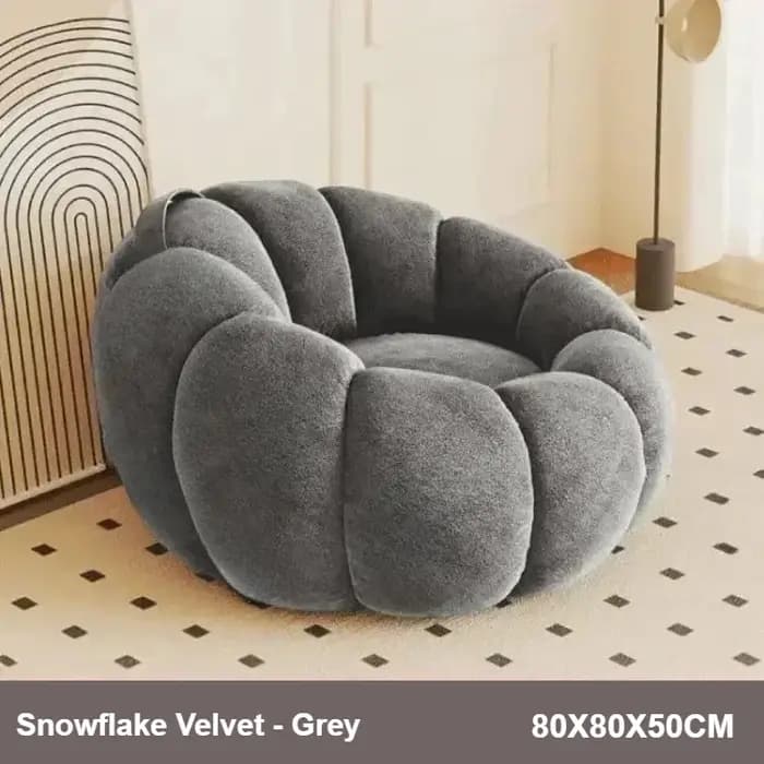 Canapé Lazy Pumpkin, style nordique, fauteuil simple, rembourrage en particules, doux et confortable