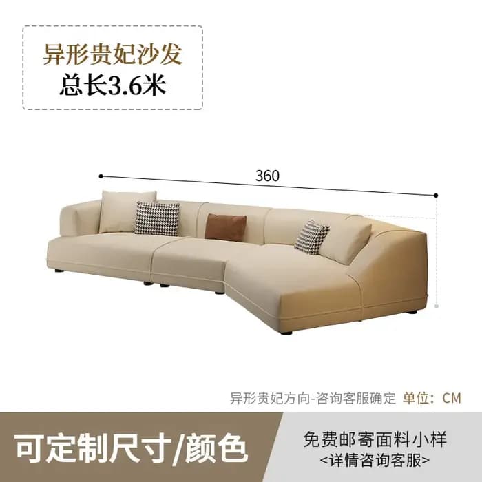 Canapé de salon en tissu moelleux de luxe nordique pour adultes