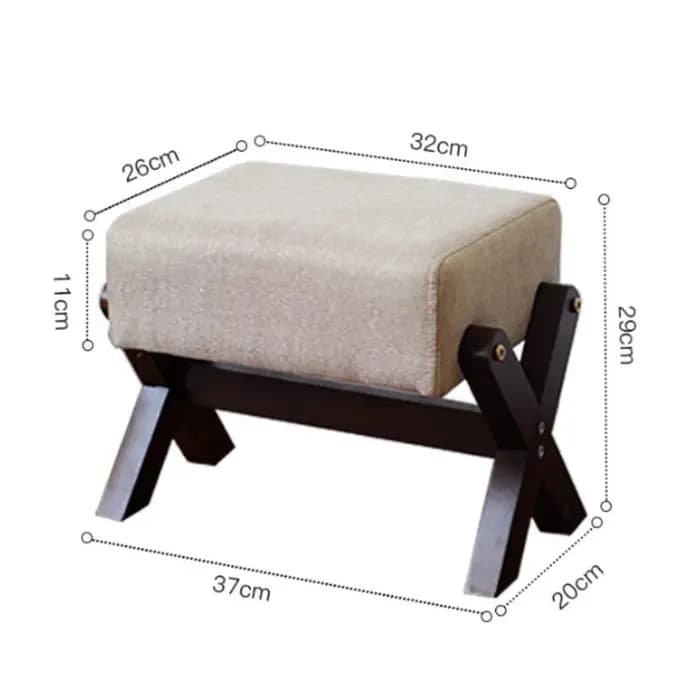 Tabouret de canapé en bois massif