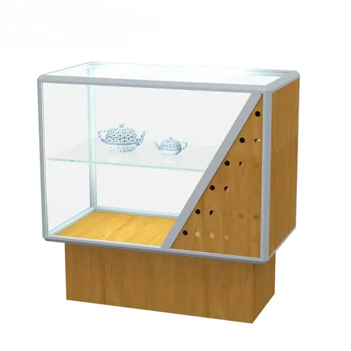 Vitrine multicolore moderne en verre trempé